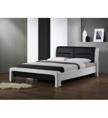 CASSANDRA 120 cm łóżko biało-czarny