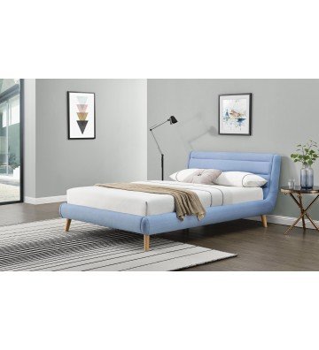 ELANDA 140 cm łóżko niebieskie