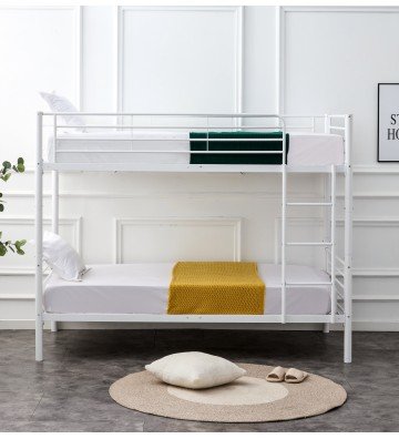 BUNKY łóżko piętrowe / opcja dwóch łóżek pojedynczych 90, biały